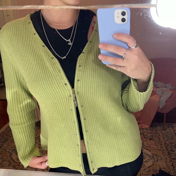Green zip up - Picture 2 of 4